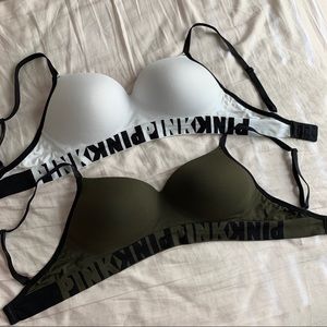 VS PINK cool & comfy wireless 2 bras bundle